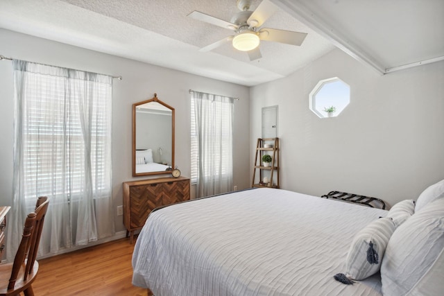 133 Pomar St, Saint Augustine, FL 32084 - bedroom with light wood finished floors and a ceiling fan