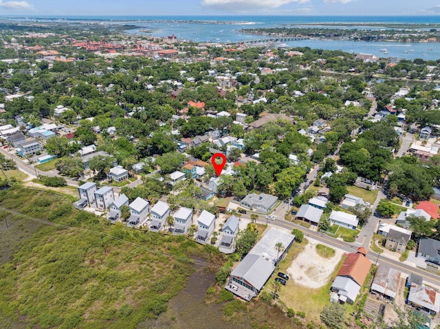 133 Pomar St, Saint Augustine, FL 32084 - aerial overview of property's location with a large body of water and nearby suburban area