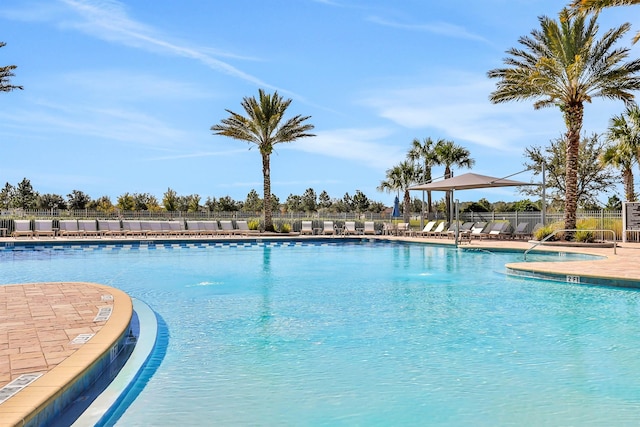 190 River Mist Dr, Saint Augustine, FL 32095 - community pool with fence and a patio area