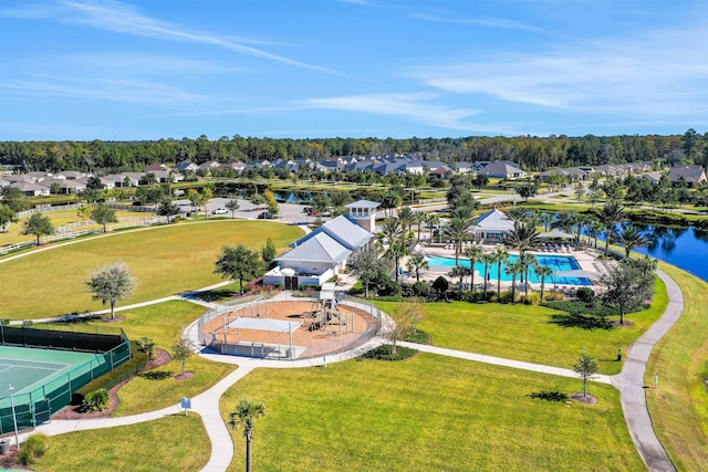190 River Mist Dr, Saint Augustine, FL 32095 - aerial view featuring a water view and a residential view