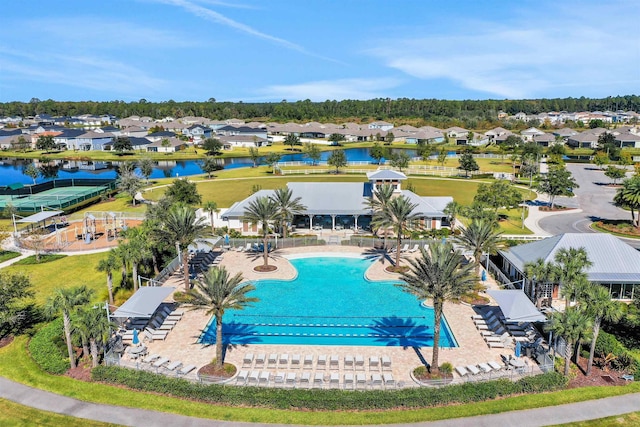 190 River Mist Dr, Saint Augustine, FL 32095 - community pool featuring a residential view and a water view