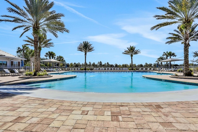 190 River Mist Dr, Saint Augustine, FL 32095 - pool with a patio, fence, and a gazebo