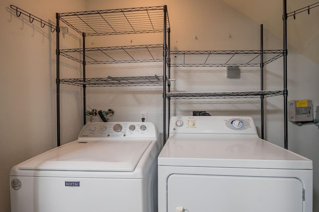 laundry area featuring separate washer and dryer