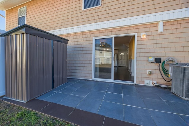 view of patio featuring central AC unit