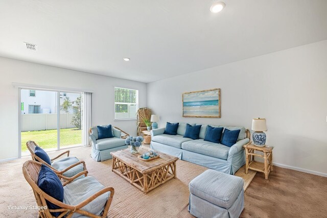 view of carpeted living room