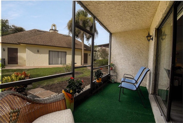 view of sunroom / solarium