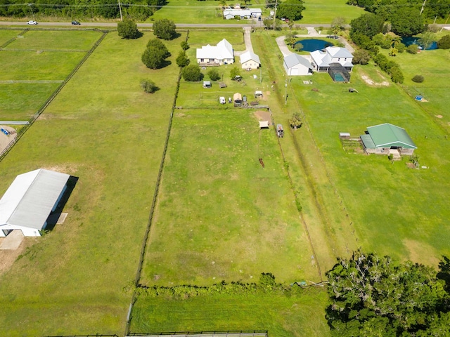 drone / aerial view with a rural view