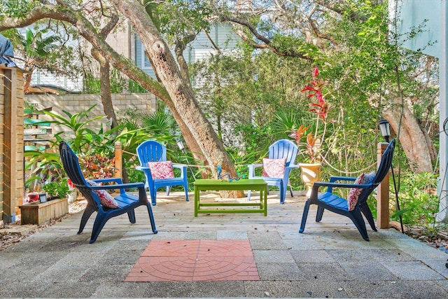 view of patio with fence