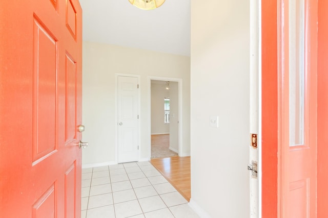 view of tiled foyer