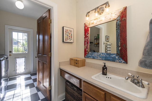 bathroom with vanity