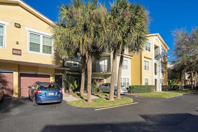 view of building exterior with a garage