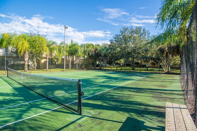 view of tennis court