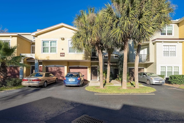 view of property featuring a garage