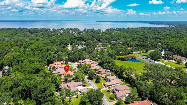 84 Villa Sovana Ct, Saint Johns, FL 32259 - aerial perspective of suburban area with a nearby body of water and a heavily wooded area