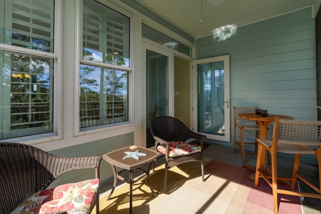 view of sunroom / solarium