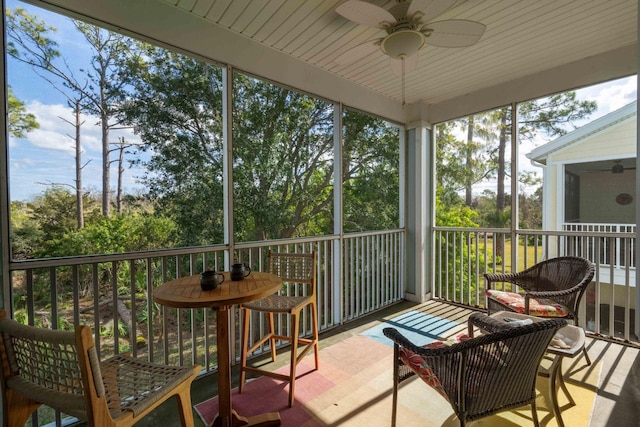 view of sunroom