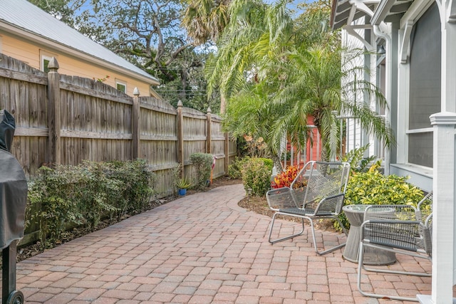 view of patio / terrace with a fenced backyard