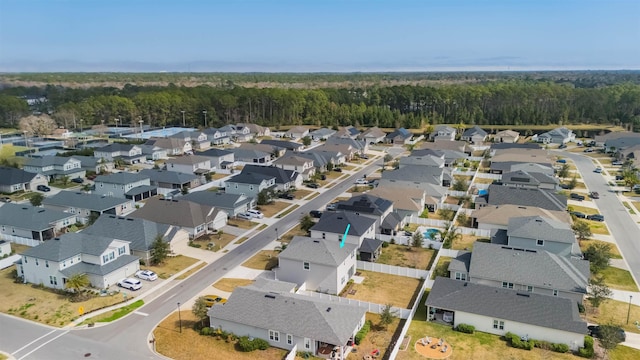 aerial view with a residential view