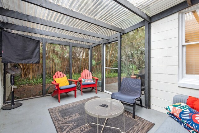 view of sunroom / solarium