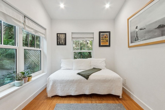 sitting room featuring hardwood / wood-style flooring and plenty of natural light