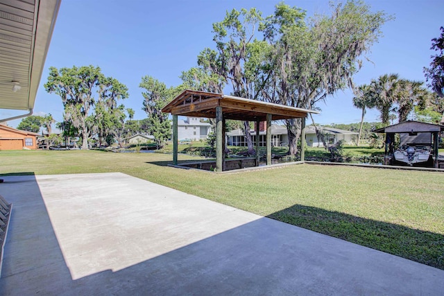 view of patio with a gazebo
