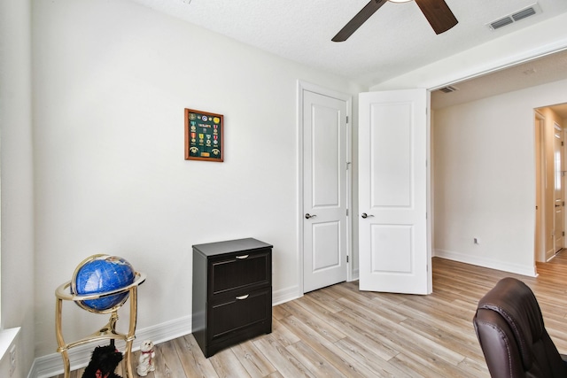 82 Lone Cypress Way, Saint Augustine, FL 32092 - office area featuring ceiling fan and light wood-style flooring