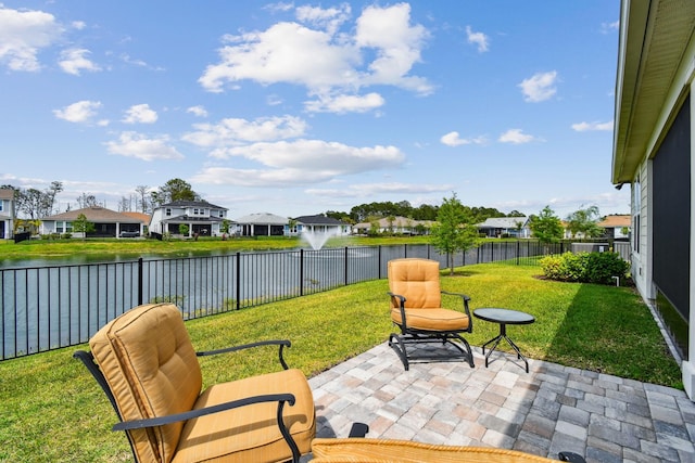 82 Lone Cypress Way, Saint Augustine, FL 32092 - fenced backyard with a patio, a water view, and a residential view