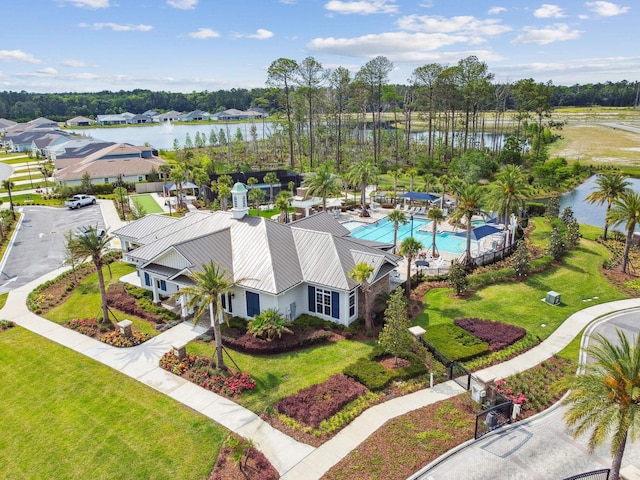82 Lone Cypress Way, Saint Augustine, FL 32092 - drone / aerial view of a large body of water and a pool area