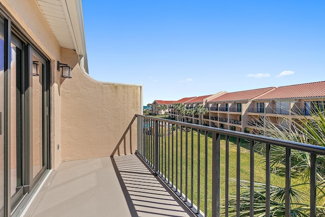 balcony with a residential view