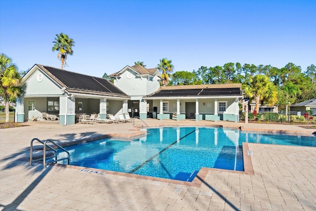 view of pool featuring a patio area