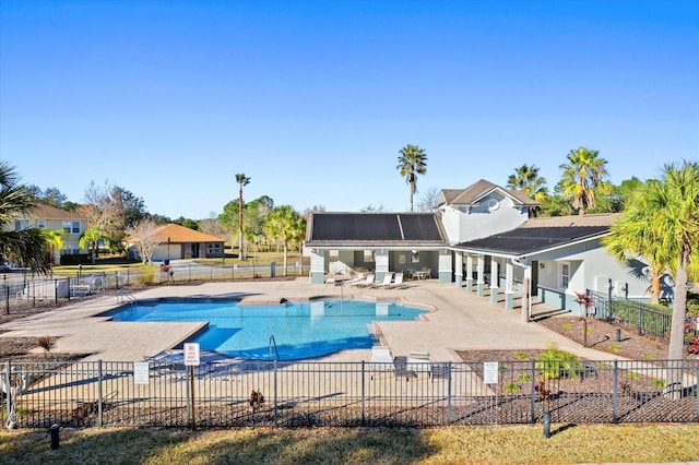 view of pool featuring a patio area