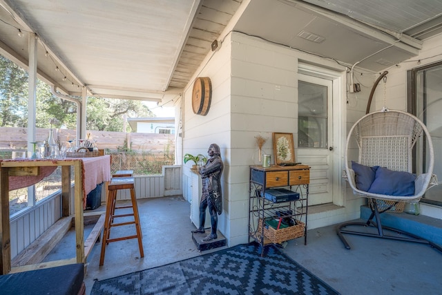 view of patio with fence