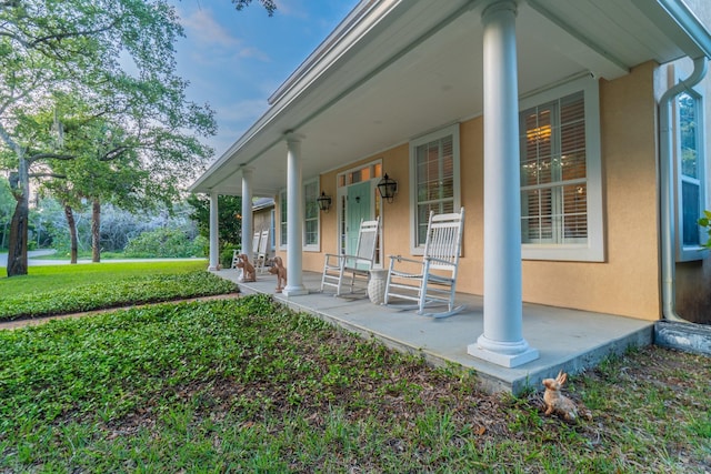 exterior space featuring a porch