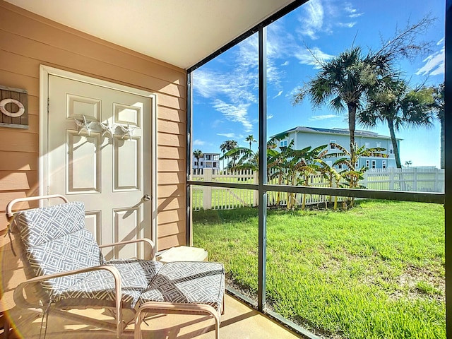 view of sunroom