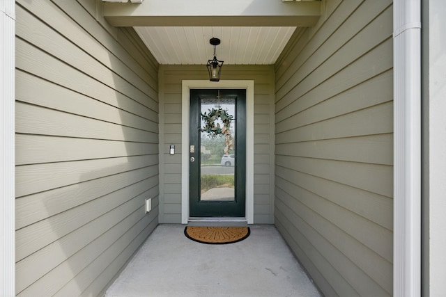 view of doorway to property