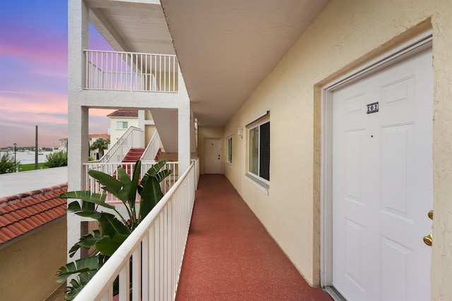 155 Marine St Unit 202, Saint Augustine, FL 32084 - view of balcony at dusk