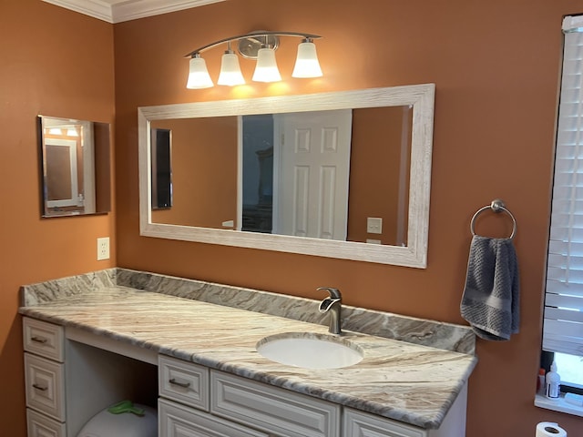 1076 Mainsail Ln, Saint Johns, FL 32259 - bathroom with vanity and crown molding