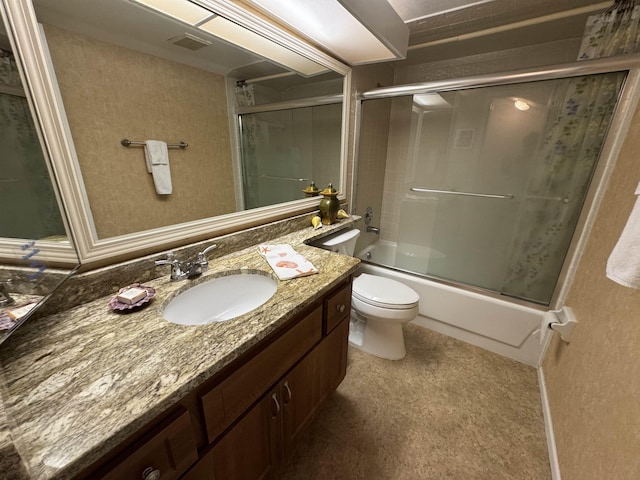 59 Village Del Lago Cir Unit 59, Saint Augustine, FL 32080 - bathroom with vanity and shower / bath combination with glass door