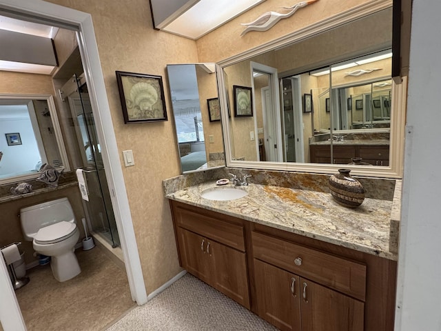 59 Village Del Lago Cir Unit 59, Saint Augustine, FL 32080 - full bathroom with vanity, a shower stall, and connected bathroom