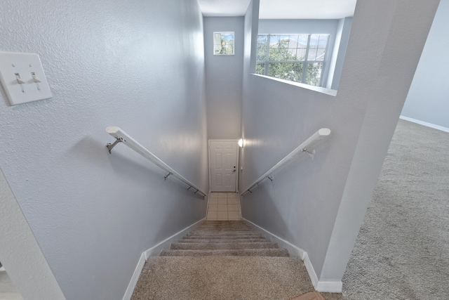 21211 Harbour Vista Cir, Saint Augustine, FL 32080 - stairs with carpet floors and baseboards