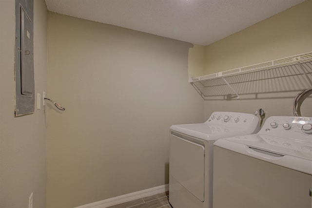7175 A1A S A105, Saint Augustine, FL 32080 - washroom featuring separate washer and dryer, electric panel, and baseboards