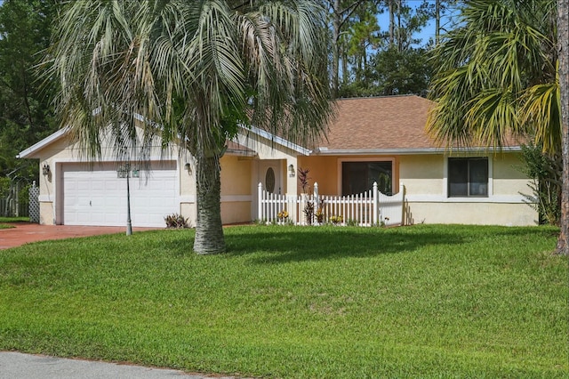 131 Boulder Rock Dr, Palm Coast, FL 32137 - ranch-style home featuring stucco siding, driveway, a garage, and a shingled roof