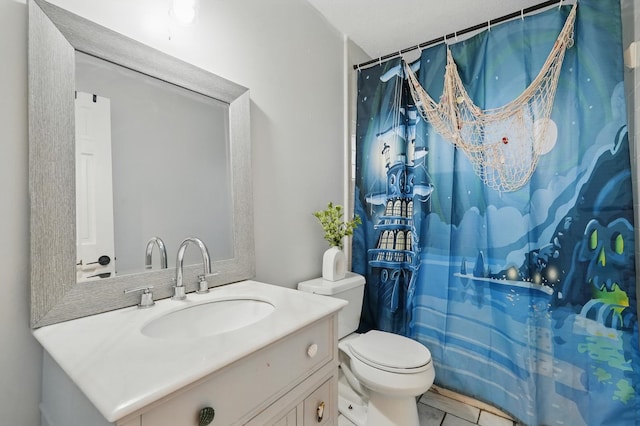 131 Boulder Rock Dr, Palm Coast, FL 32137 - full bathroom featuring vanity, curtained shower, and tile patterned flooring