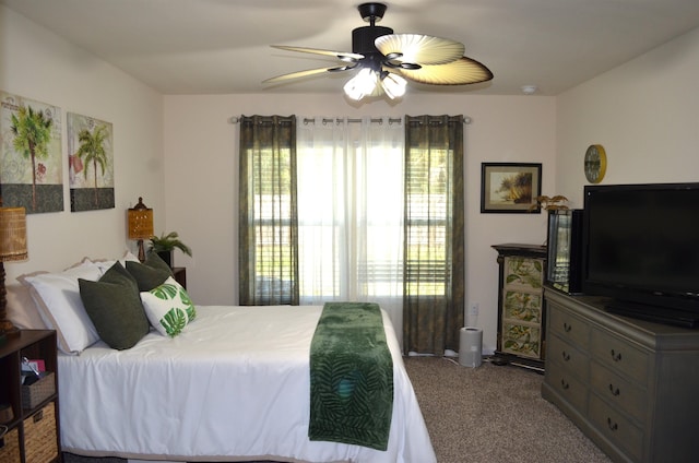 35 Putter Dr, Palm Coast, FL 32164 - bedroom featuring carpet flooring and a ceiling fan