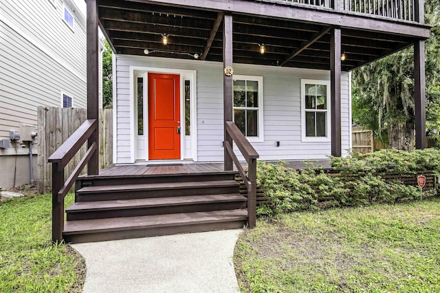 view of doorway to property