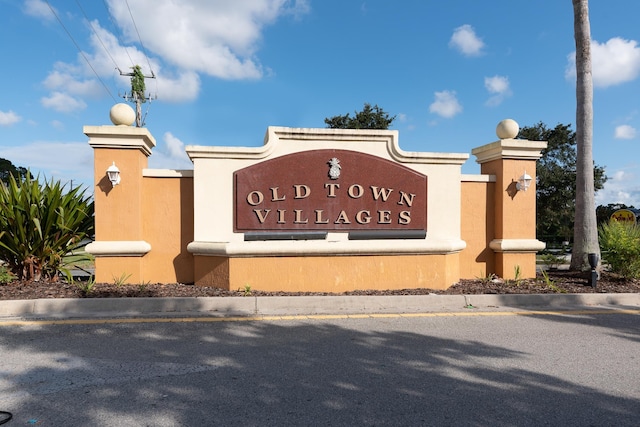 view of community sign