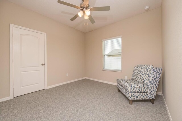 101 Sailors Landing Ct, Saint Augustine, FL 32084 - living area featuring baseboards, ceiling fan, and carpet floors