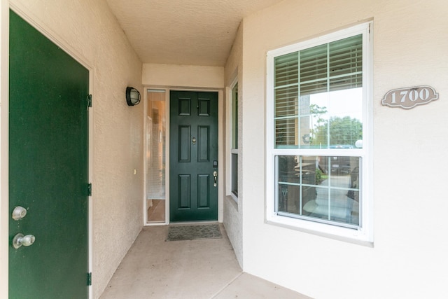 view of doorway to property