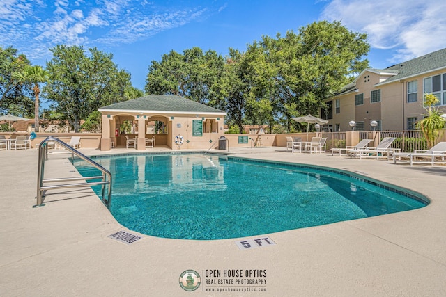 view of pool with a patio area