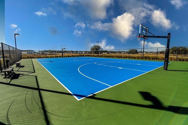 view of basketball court